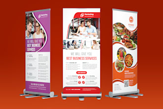 design a roll up banner
