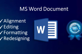 edit, format, design microsoft word document