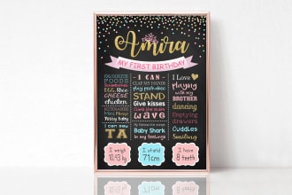 create the cutest baby announcement or milestone sign