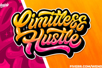 make a custom logo design with hand lettering and typography