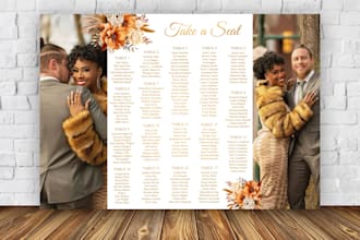 seating chart, floor decal and backdrops for your party