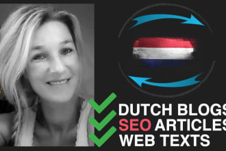 write a perfect dutch blog, text or article