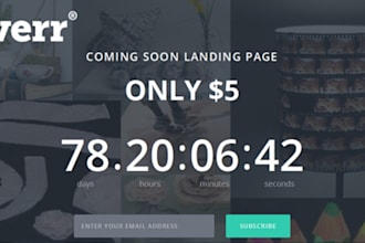 create coming soon landing page with countdown