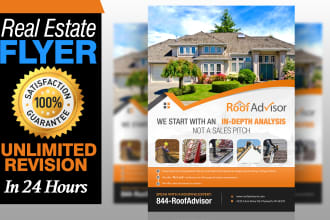 design professional real estate flyers, brochures,  posters
