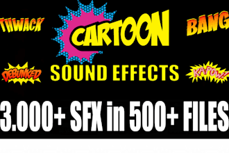 send 3300 cartoon royalty free sound effects