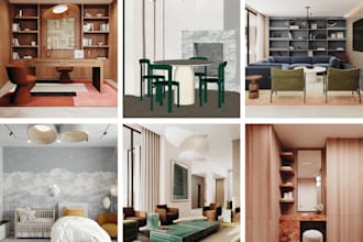 do modern interior design, renovation, decorator, 3d render