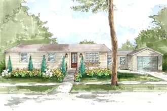 draw exterior interior sketch, architecture concept render