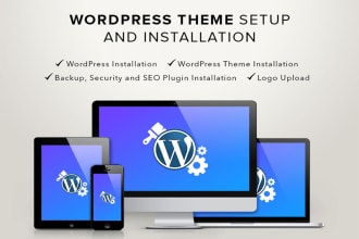 do wordpress theme installation and customization