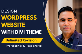 design a responsive wordpress website with divi theme