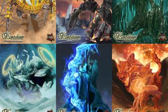 make card game illustration for you