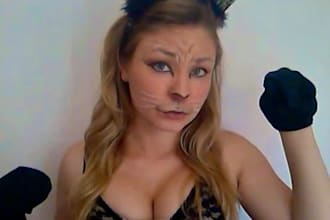 dress as a Kitty Cat and MEOW your message