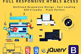 do full responsive HTML5 and css3 website