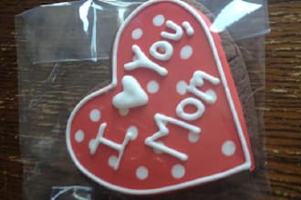 create and deliver 1 large Valentine Heart Cookie