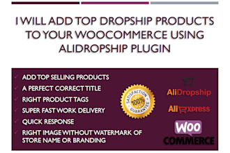 add top dropship products to your woocommerce using alidropship plugin