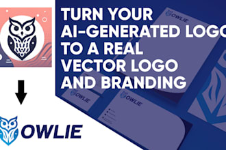 convert ai generated design to vector logo file and branding