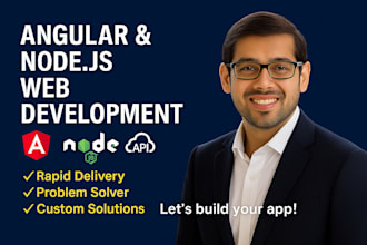 develop and fix angular and node js web applications
