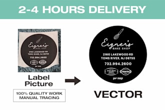 vector tracing, redraw label to ai,eps,svg,png,pdf
