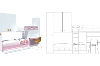 provide furniture design for carpenter