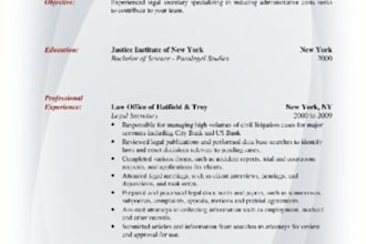 create and design a professional resume and cover letter of your choice