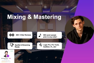 mix and master your song and auto tune your vocals