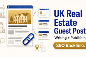 write and publish UK real estate blog guest post with SEO backlinks