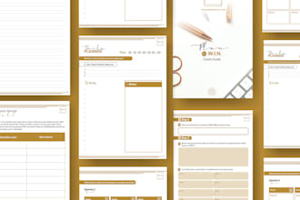 professionally design your printable custom PDF planner