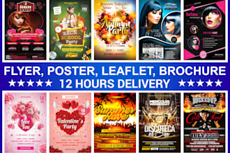 design flyer, poster, brochure, raffle tickets, leaflets
