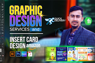 do quick graphic design and amazon insert card
