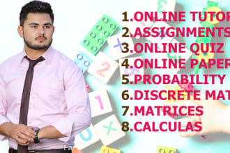 be your professional math tutor, algebra, calculus, middle school math, excerise