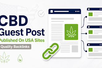 write and publish USA cbd blog guest post with SEO backlink services