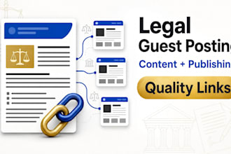 write and publish legal blog guest post with SEO backlink services