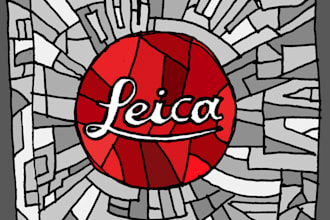 create a hand made vitrage illustration from your name or logo