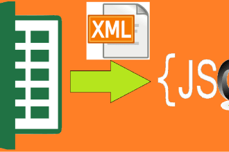 create or process XML  json excel advanced work