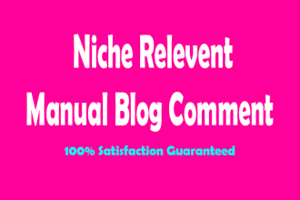 do niche relevant manual blog comment backlink