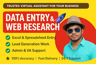 do accurate data entry, email collection, web research, excel data cleaning
