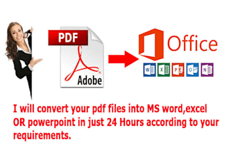 convert PDF to ppt,word or excel