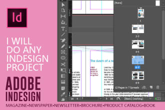 do any adobe indesign project