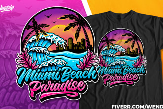 make custom typography tshirt design with illustration