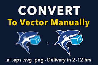 manual vector tracing logo