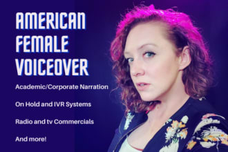 record your female american english voiceover