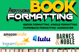 format manuscript to ebook paperback hardcover