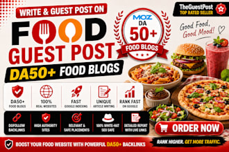 write and guest post on food blogs with dofollow SEO backlinks
