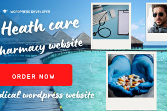 design pharmacy health care and doctor websites