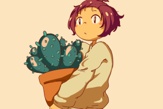 draw cute aesthetic character, avatar or fanart