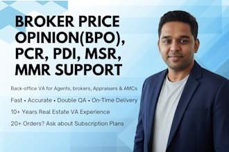 complete broker price opinion bpo, pcr, pdi reports in 24 hours