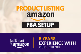 do amazon product listing and setup fba for your product