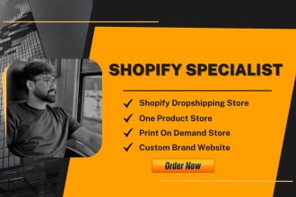 setup shopify dropshipping store and design shopify website