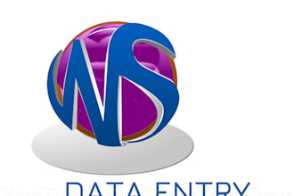 do all data entry work, web research, copy paste