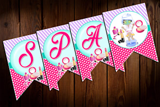 make printable customized banner or pennant for your event