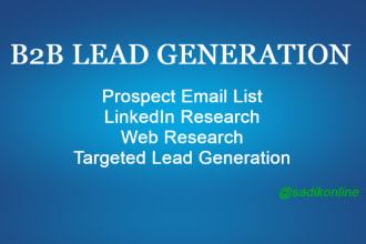 do b2b lead generation and build prospect email list